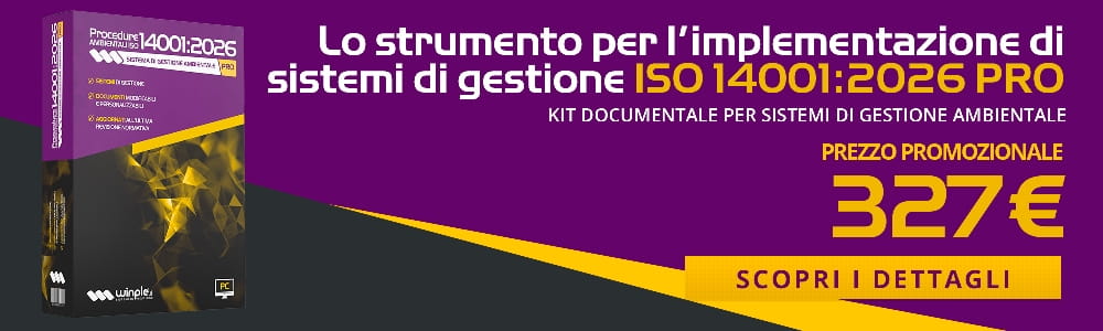 Winple PROCEDURE ISO 14001:2026 PRO — offerta lancio 327€